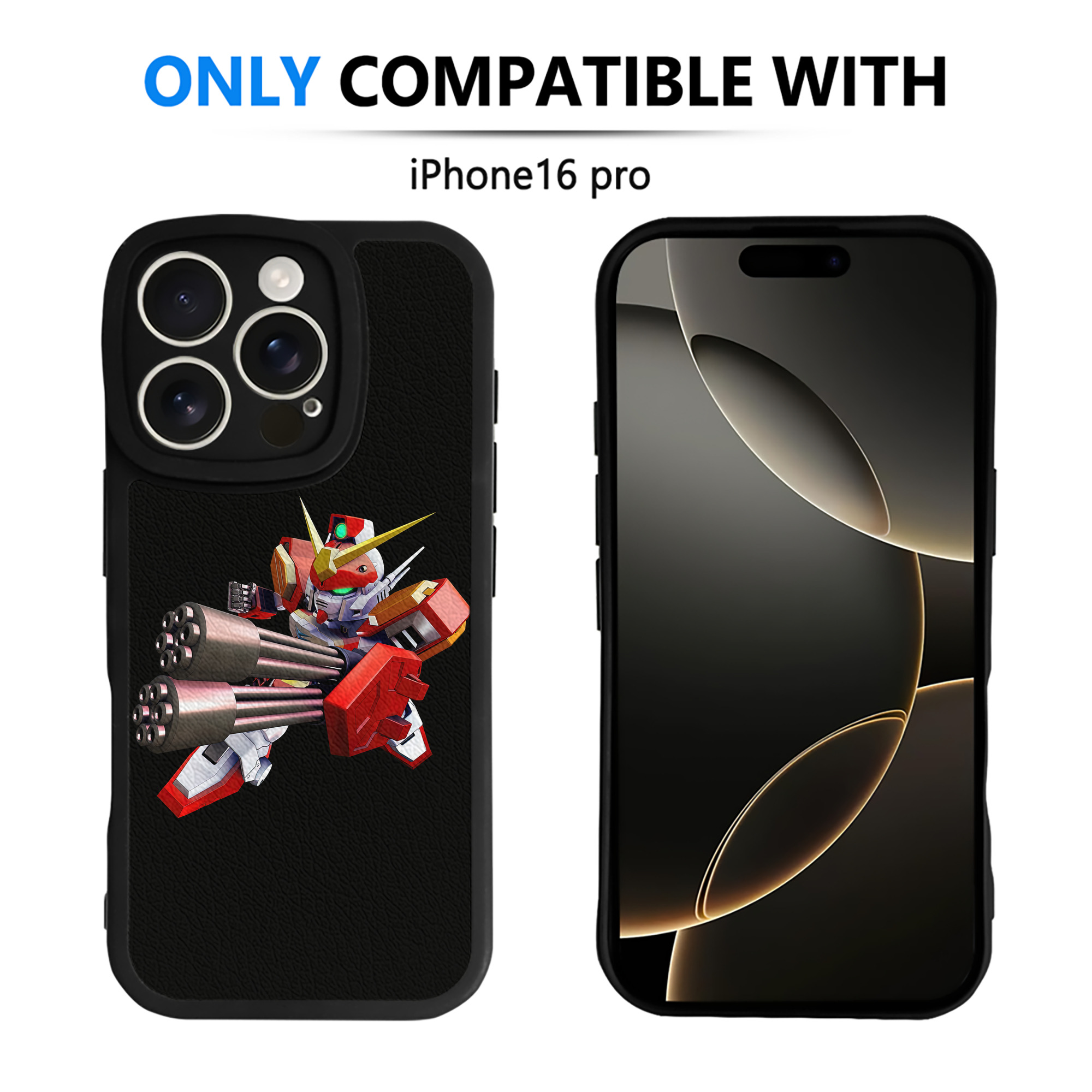 （画像用） 機動戦士ガンダム Mobile Suit Gundam 【iPhone 16シリーズ対応】シリコンスマホケース（レザー調） 材質：シリコン